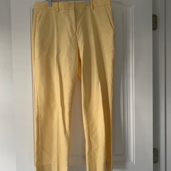 GAP Tailored Crop Trousers Butter Yellow - Picture 1 of 5